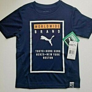 PUMA Kids T-Shirt Active Wear Navy Color